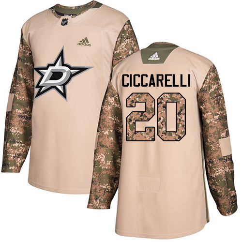 Adidas Stars #20 Dino Ciccarelli Camo Authentic Veterans Day Stitched NHL Jersey